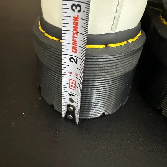 Dr Martens 2976 Quad Smooth Leather White Platform Chelsea Boots W7 hipster M6 - Picture 5 of 15